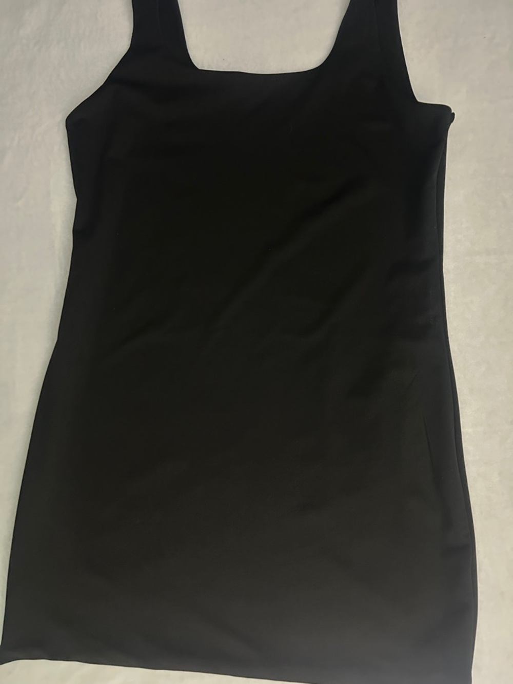 No Boundaries Black Square-Neck Mini Dress